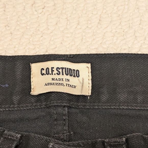 C.O.F. Studio Black Italian Denim Jeans M3 Reg Tapered 29 - Picture 3 of 9
